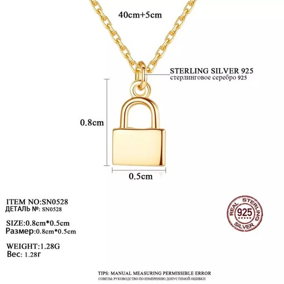 ⚠️SOLD OUT⚠️18K Gold Plated Padlock Necklace - Picture 5 of 9